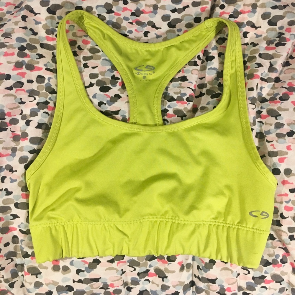 Champion lime green sports bra